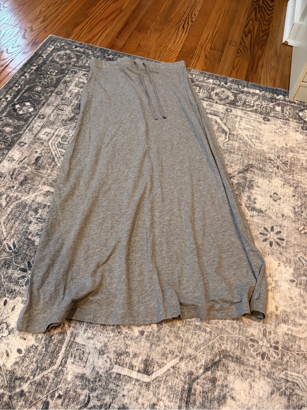 Eddie Bauer Gray Drawstring Maxi Skirt